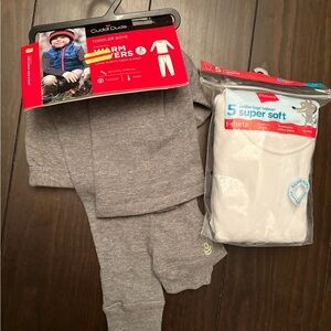 Cuddl Duds 4T Thermal Set and Hanes undershirt bundle